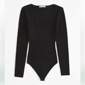 NWT Long-Sleeve Ottoman Squareneck Bodysuit
